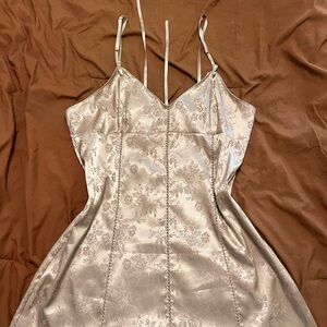 Victoria's Secret Gold Floral Satin Corset